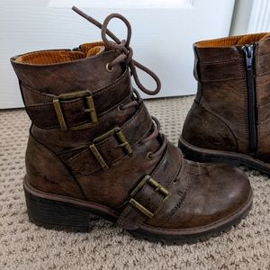 Brown Combat Boots